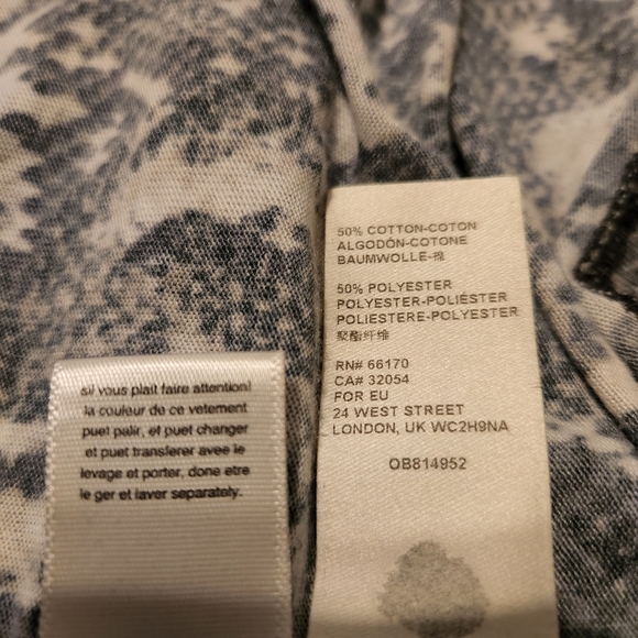 Free People Anthropologie snakeskin print tissue-thin tshirt - Picture 4 of 7